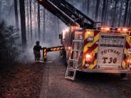 PCFD Firefighter At A Brush Fire