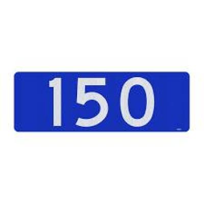 Blue Number Signs