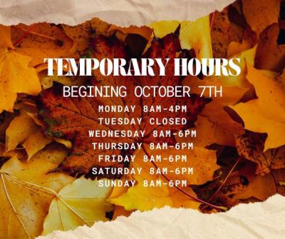URGC Temporary Hours