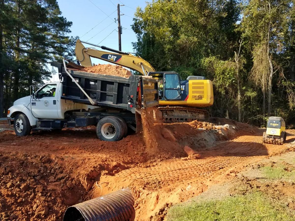 Road Department Working at Animal Services