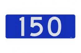 Blue Number Signs
